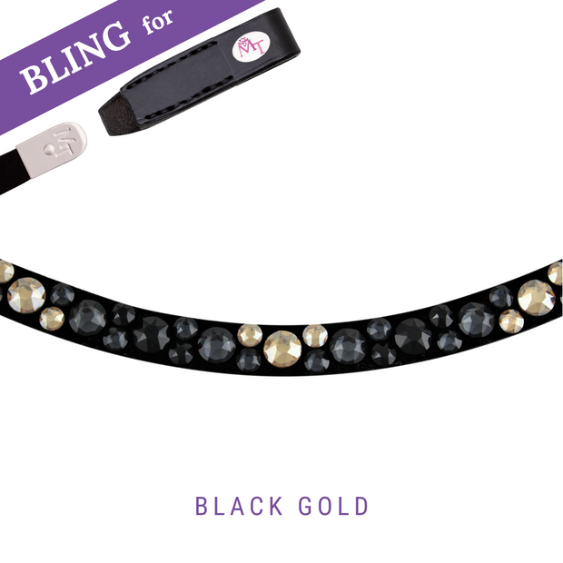 Black Gold Stirnband Bling Swing