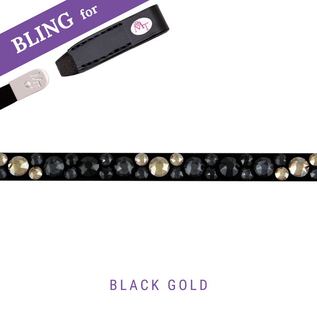 Black Gold Stirnband Bling Classic