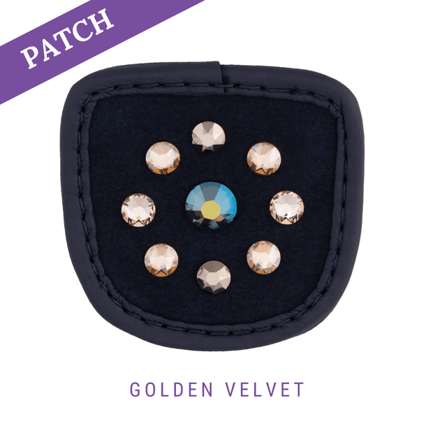 Golden Velvet by Luisa Cotton Candy Rijhandschoen Patch blauw